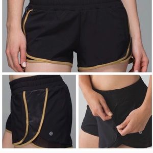 Lululemon 10 super squad short black gold